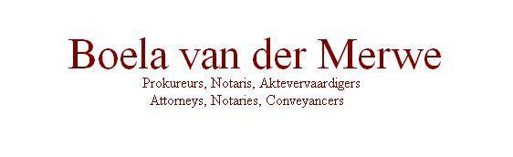 Boela Van der Merwe Attorneys