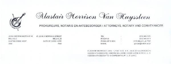 Alastair Morrison van Huyssteen