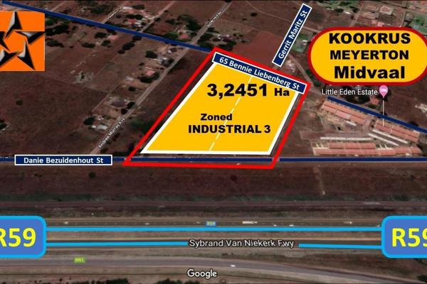 3 Adjacent properties with Industrial rights 
Height 2 storeys * Coverage 65% * FAR 0.8 ...