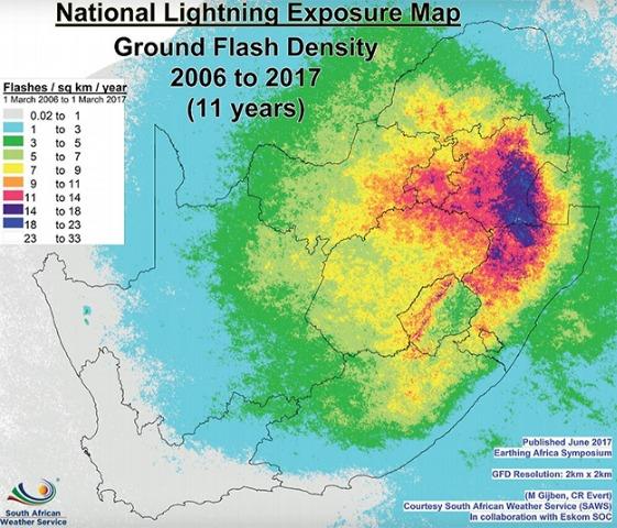 MAPPED: SA's most lightning-dense areas - Home Owners, Advice