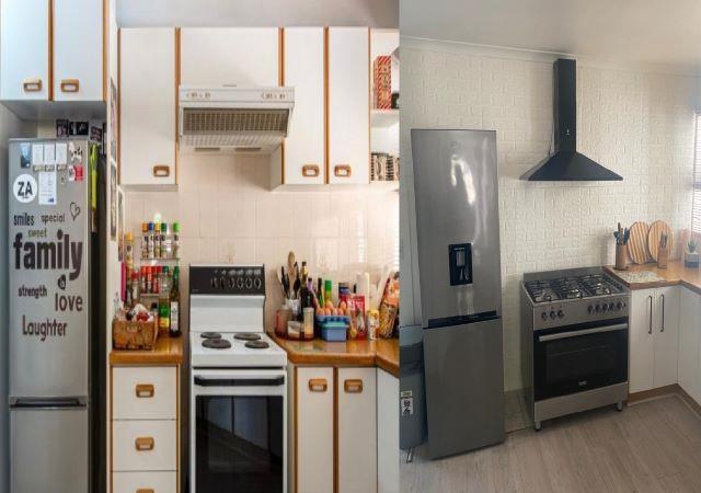 Easy DIY: How to transform your kitchen with paint and wallpaper