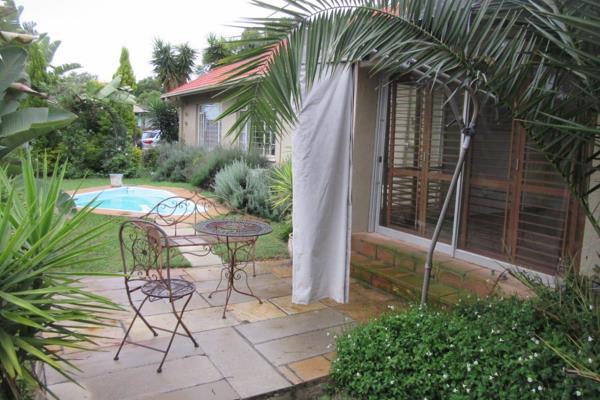 Newly built, 2 roomed bachelor pad set in beautiful garden with patio, braai area ...