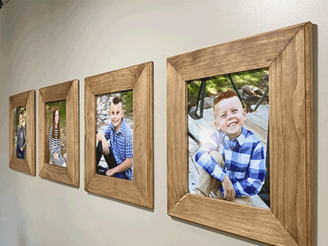 Create beautiful wooden picture frames with this simple 5-step