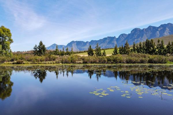 Located on and adjacent to the slope of the mountains, water is never a problem.  This farm is truly set in an amazing environment ...