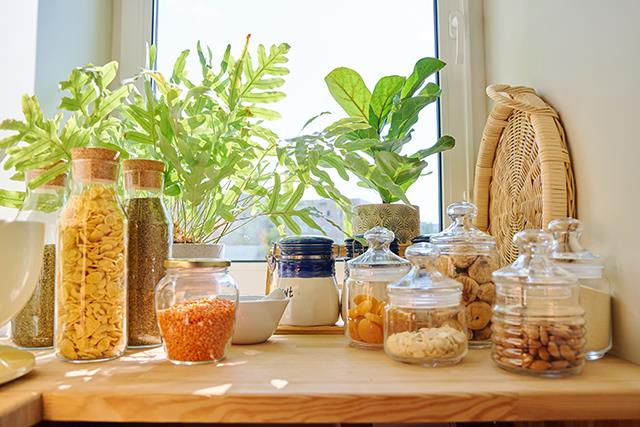 Japan Zakka Style Glass Spice Jar Kitchen Canisters Cookie Jars