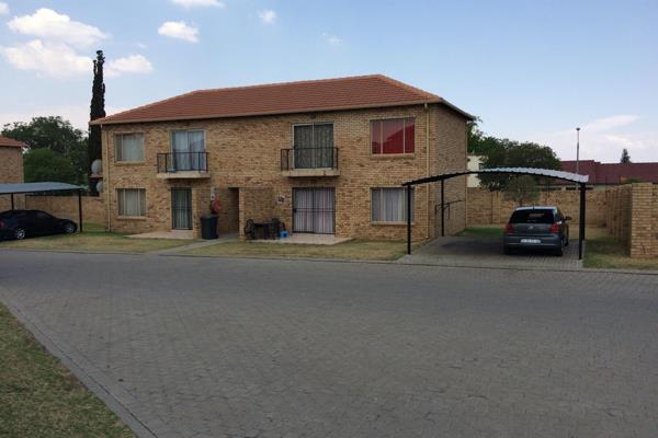 2 Bedroom 1 bathroom Townhouse available in a secured estate with 24 Hour access ...