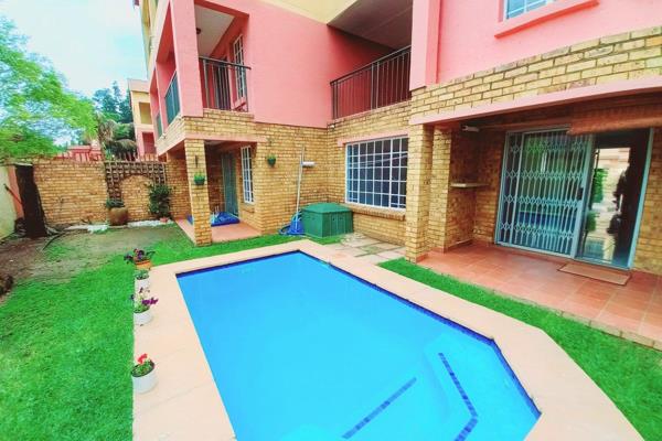 Entrance hall, lounge and dining area leading onto patio overlooking the garden and pool
Modern kitchen with space for appliances
3 ...