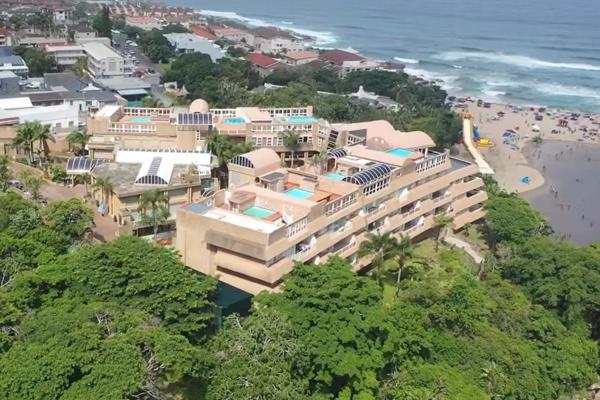 The prestigious Uvongo Falls, situated on the Falls and towering over the beachfront ...