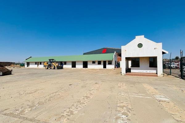 Fully fenced, 5,000sqm of industrial yard which includes pristine office space, staff ...