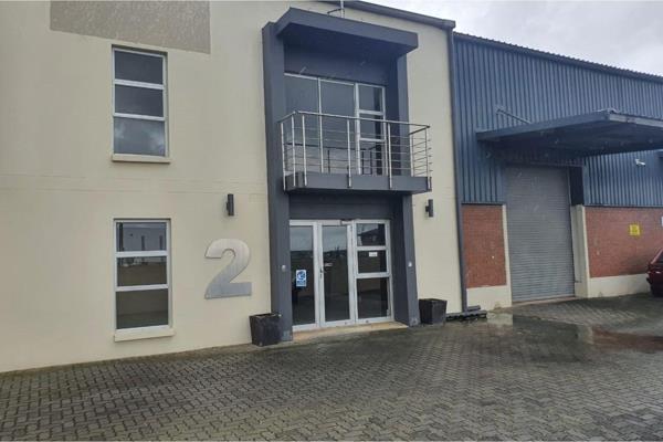 This 865m2 warehouse is available to let in a secure industrial park with 24-hour ...