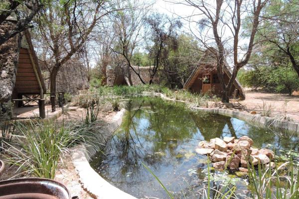 Easy access from the main tar road.

5 x Boreholes (2 Eskom equipped and 1 x Solar equipped)

2 x Natural ground dams
Watering sluice for game and cattle from Lindleyspoort watering scheme.

The main house is 380 square meters and extremely neat.

The second house is 600 ...