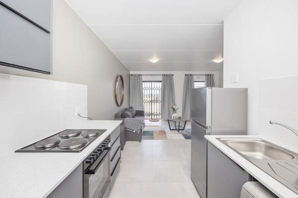 This newly constructed two-bedroom apartment offers a blend of modern design and ...