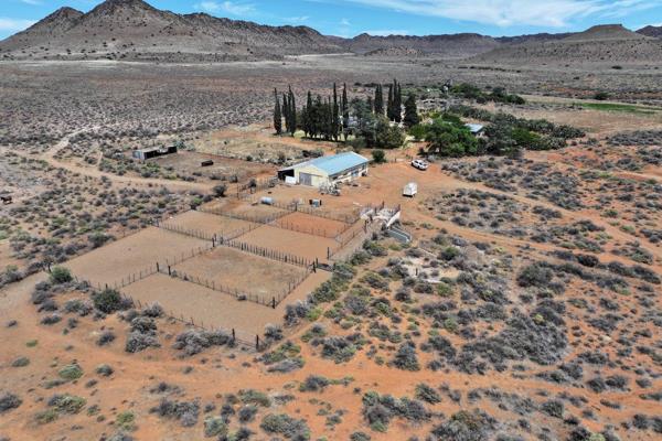 3 540.9391 Hectares Karoo Farm.

Farm consists of 2 x adjoining farm portions. 

Improvements:
1. Dwelling
2. Store rooms
3. ...