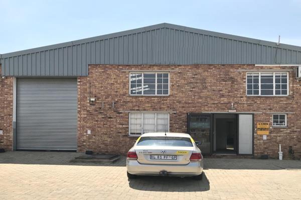 Industrial Property for Sale in Dunswart – This 288m&#178; under-roof unit in the Main Reef Park, Dunswart, situated on a 418m&#178; ...