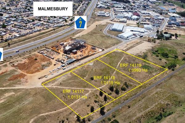 3 x Large Serviced Industrial Stands
Industrial Land, N7, Malmesbury, Western Cape
Erf ...