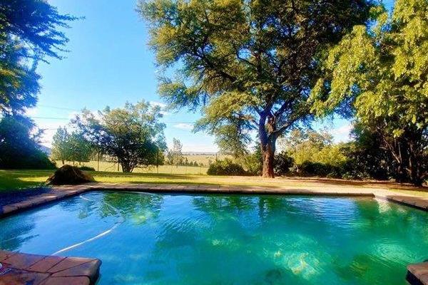 Nestled amidst the serene beauty of a picturesque smallholding, this delightful one-bedroom thatch rondavel epitomizes a perfect blend ...