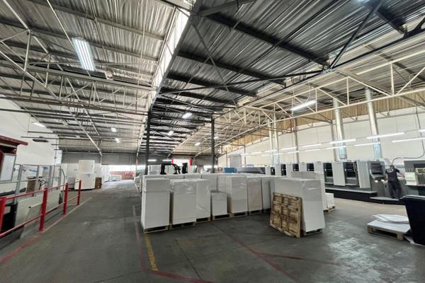 •	4 x Large Roller Shutter Doors
•	&#177; 700 Amps 3 Phase
•	Borehole
•	Mezzanine
•	Adequate Yard Space for Superlinks
•	The office ...