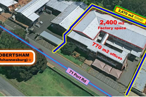 Neat factory with easy access for large trucks Robertsham JHB 
One TON goods lift * 150 ...