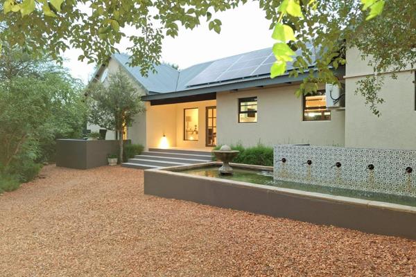 Nestled within the exclusive Zandspruit Bush &amp; AERO Estate, this tranquil home is set on a lovely 8,814m&#178; bush stand. The ...