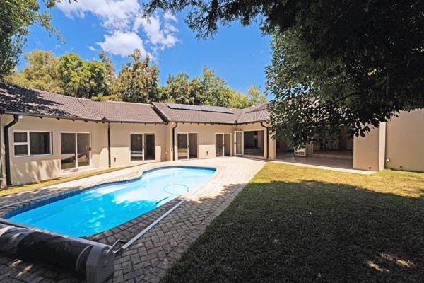 Very modern executive rental open plan with pool and just enough garden in Hurlingham Manor with excellent security 10 000 liters back ...