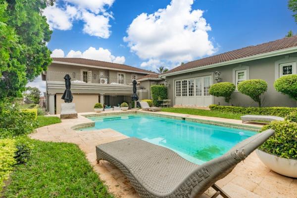 The ultimate in luxurious and sophisticated living, and boasting several elegant reception rooms of grand proportions, all flowing seamlessly to the expansive, covered verandah, that overlooks the exquisite, manicured garden with sparkling pool and water features.
There is a ...