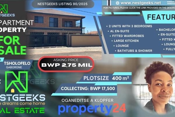 7 Bedroom Apartment / Flat for Sale in Tsholofelo